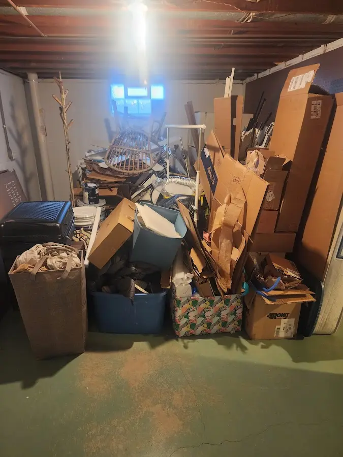 Roll-off dumpster container at job site for 20 Yard Dumpster Rental in Cornelius